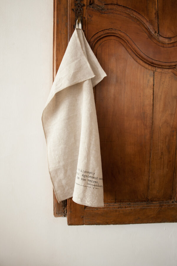 COOK - Kaki – Silkscreened Tea Towel – 45x65cm