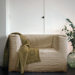 Fauteuil en lin naturel CUB SLOW