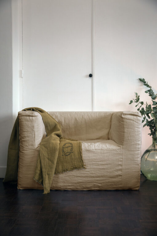 Fauteuil en lin naturel CUB SLOW