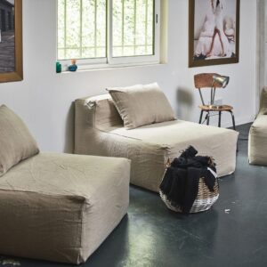 Fauteuil en lin naturel SOLO SLOW Naturel