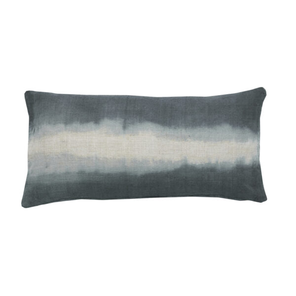 GABIN - Deep Blue - Deep Dye Blue Cushion - 30x60cm (Cushioning included)