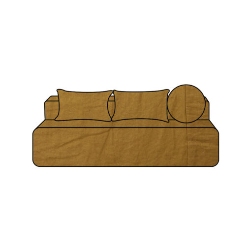 HOUSSE CONVERTIBLE LIN BUTTERNUT