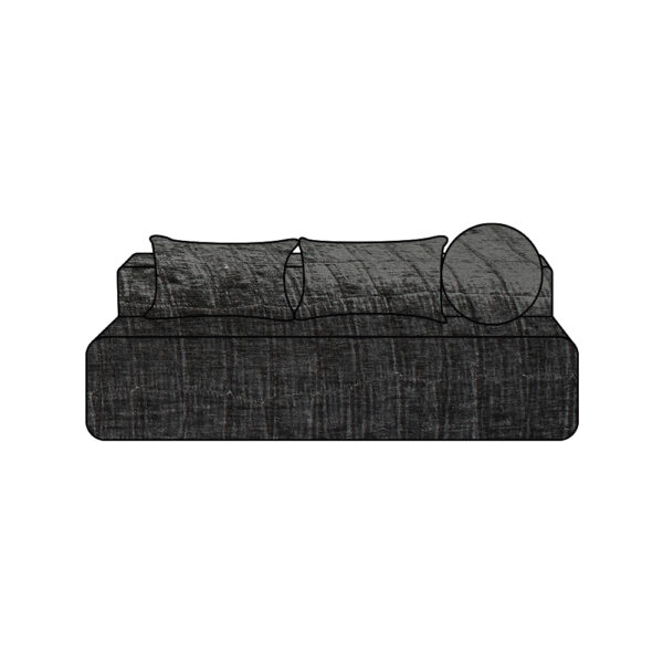 COVER CONVERTIBLE - CRUMPLED VELVET - Anthracite