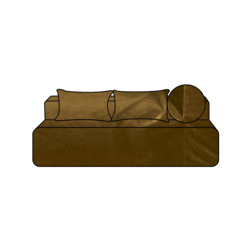 HOUSSE CONVERTIBLE VELOURS ROYAL FOREST 1