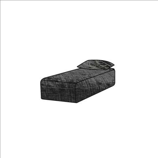 HOUSSE SLOW DAYBED VELOURS FROISSE ANTHRACITE