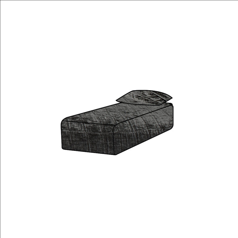 HOUSSE-SLOW-DAYBED-VELOURS FROISSE-ANTHRACITE