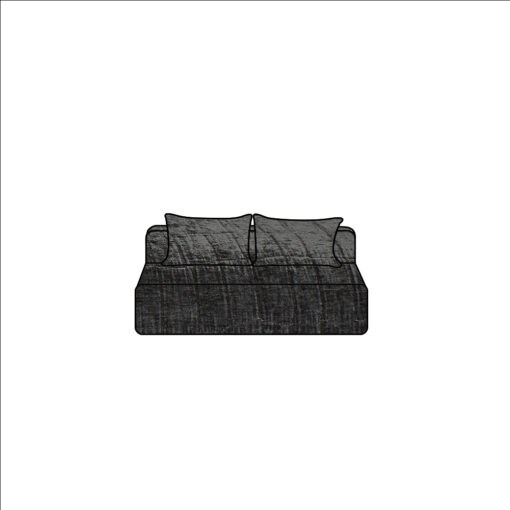 HOUSSE SLOW GEEK VELOURS FROISSE ANTHRACITE