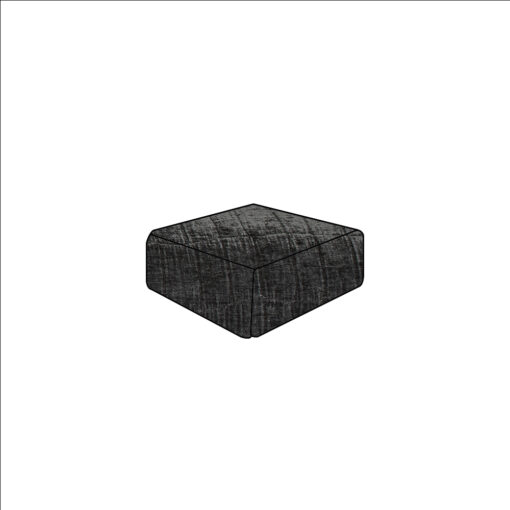 HOUSSE SLOW POUF VELOURS FROISSE ANTHRACITE