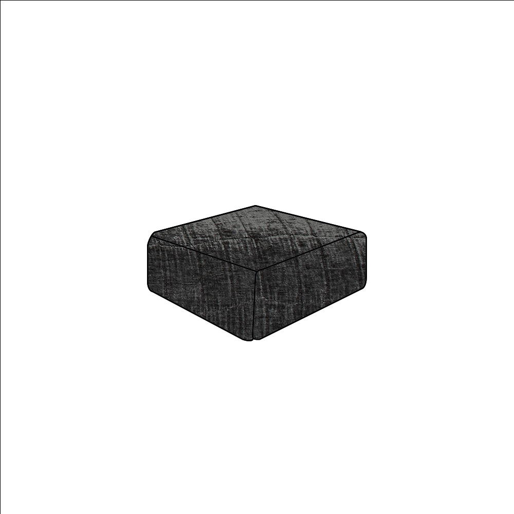 HOUSSE-SLOW-POUF-VELOURS FROISSE-ANTHRACITE