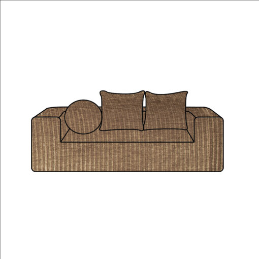 HOUSSE URBAN COOPL VELOURS COTELE SEPIA 1