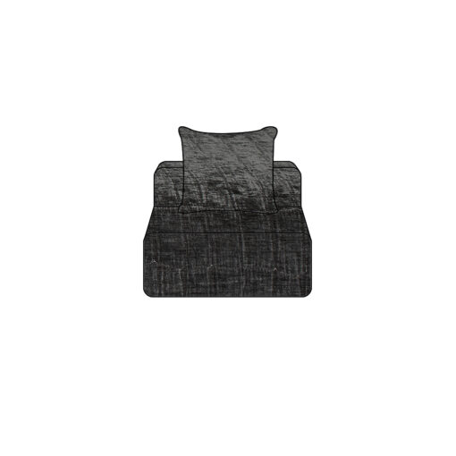 HOUSSE URBAN SOLO VELOURS FROISSE ANTHRACITE