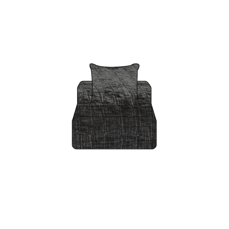HOUSSE-URBAN-SOLO-VELOURS FROISSE-ANTHRACITE