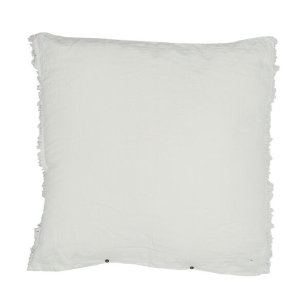 HUG FRANGÉ - Plume - Linen Fringed Cushion - 80x80cm (Cushioning Included)