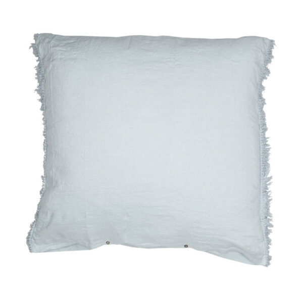 HUG FRANGÉ - Aqua - Linen Fringed Cushion - 80x80cm (Cushioning Included)