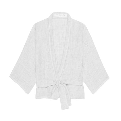 Kimono en lin gris ANTOINE fiche produit PLUME