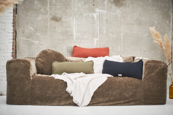 YOK - Cloud Pink - Cotton Gauze Cushion - 40x60cm (Cushioning Included)