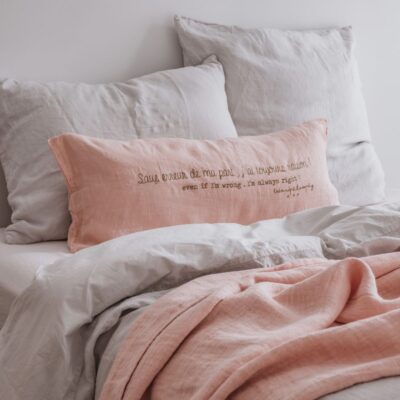 Long coussin à message : SMOOTHIE Blush