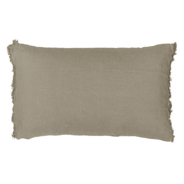 QUEENS FRANGÉ - Naturel - Fringed Cushion - 50x70cm (Cushioning Included)