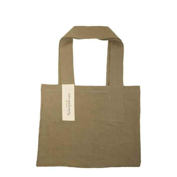 TRAVEL BAG – Kaki – Washed Linen Bag – 58x45cm