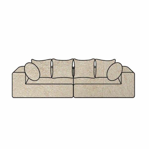 FAMILY – LINEN – Grosse Trame – URBAN – 4 Seater Sofa