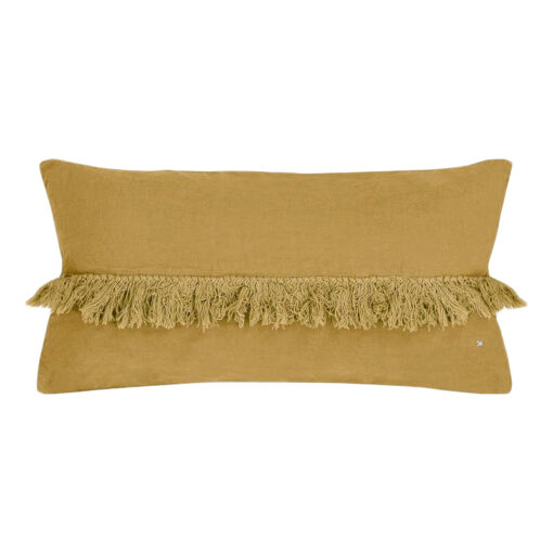 Coussin en lin frangé 30x70cm FOX FRANGE Butternut