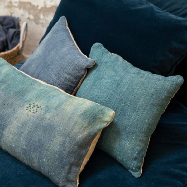 POETE - Indigo - Deep Dye Cushion - 35x35cm (Cushioning included)