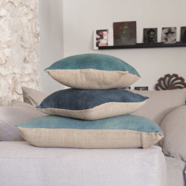 POETE - Indigo - Deep Dye Cushion - 35x35cm (Cushioning included)