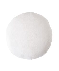 Coussin rond de canapé en lin lavé : modèle TAL Blanc