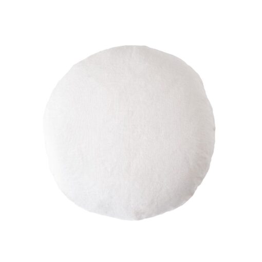 Coussin rond de canapé en lin lavé : modèle TAL Blanc