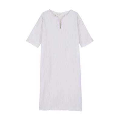 LIPS Robe en double gaze de coton blanc