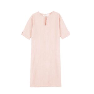 LIPS Robe en double gaze de coton rose