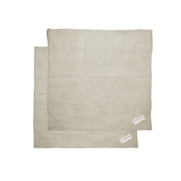 CAPRI Naturel : lot de 2 serviettes de table, 100% lin lavé