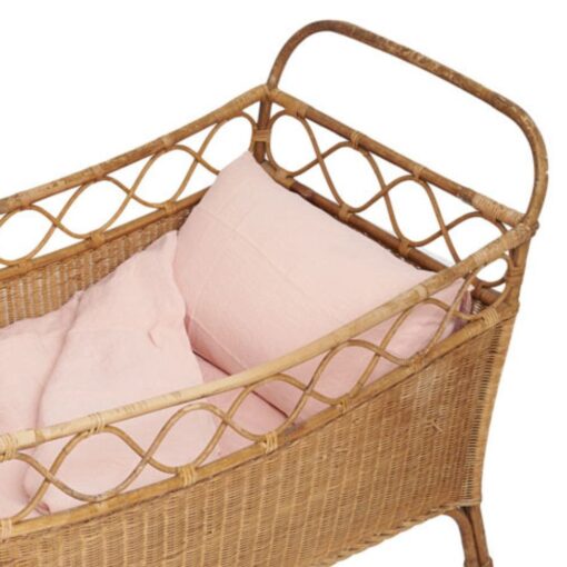 taie oreiller bebe en lin rose SPRING BLUSH FP ambiance