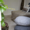 CANAILLE - Grey - Changing Linen Cushion - 30x60cm (Cushioning Included)