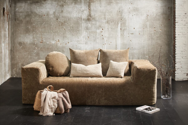 HOMS - Flax - Grosse Trame Cushion - 35x35cm (Cushioning Included)