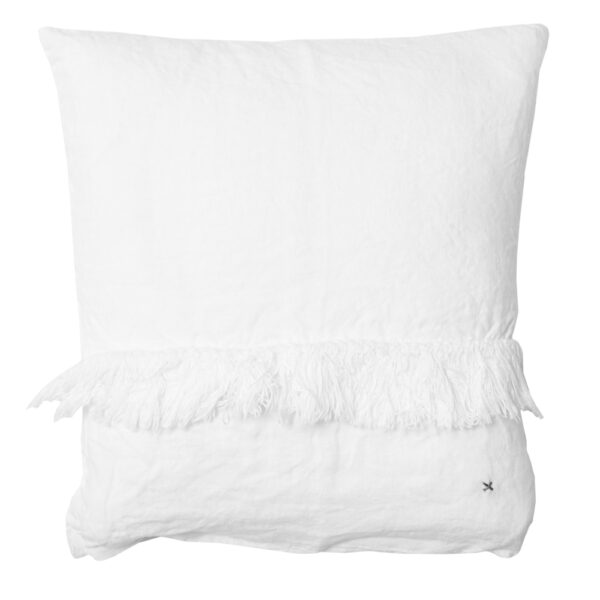 ARTY - Blanc - Fringed Cushion - 35x35cm (Cushioning included)