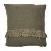 ARTY - Kaki - Fringed Cushion - 35x35cm (Cushioning included)