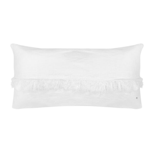 FOX - Blanc - Fringed Cushion - 30x60cm (Cushioning Included)