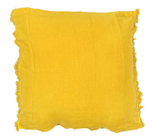 MELLOW FRANGÉ - Curry - Fringed Cushion - 65x65cm (Cushioning Included)