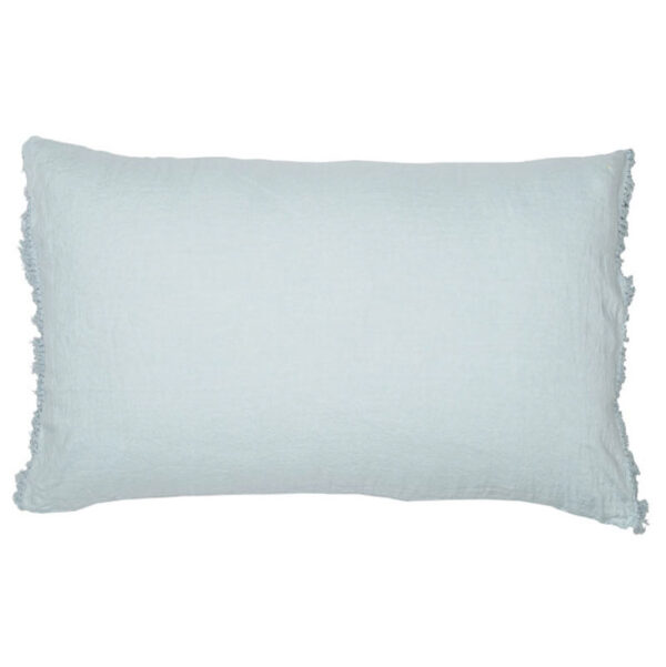 QUEENS FRANGÉ - Aqua - Fringed Cushion - 50x70cm (Cushioning Included)