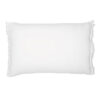 QUEENS FRANGÉ - Blanc - Fringed Cushion - 50x70cm (Cushioning Included)