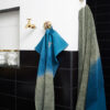 BAGNI small size – Kaki/Piscine – Tie And Dye Towel – 30x45cm
