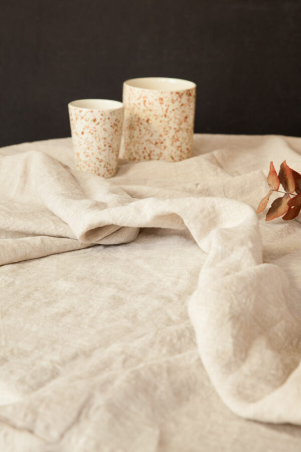 CAPRICE – Terre Brûlée – Washed Linen Tablecloth – 200x300cm