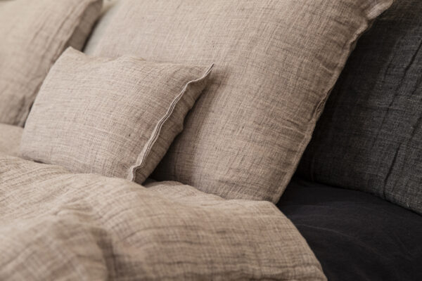 AIR - Grey – Changing Linen Quilt – 90x200cm (Garniture Incluse)