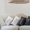 SWITCH PAPA - Charbon – Silkscreened Cushions Pair – 25x40cm (Cushioning Included)