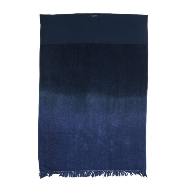 BAGNI grande taille – Indigo/Deep Blue – Serviette Tie And Dye – 100x150cm