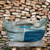 BAGNI BAG – Kaki/Piscine – Tie And Dye Terry Cotton Bag – 64x35x33cm