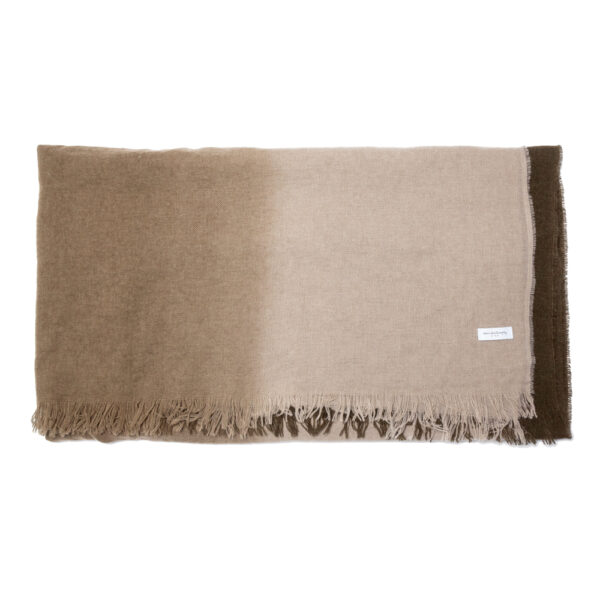 CAMPEUR – Tye & Dye Camel – Cashmere Wool Scarf – 125x200cm
