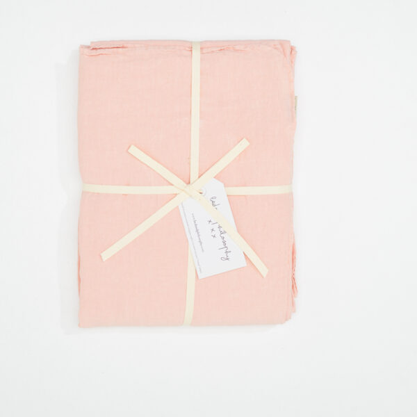 CHAMBERS - Blush - Washed Linen Fitted Sheet – 140x200cm