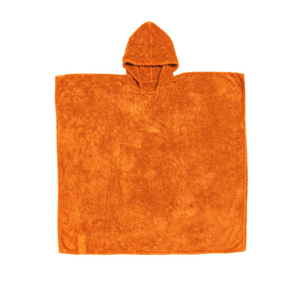 ERNESTO - Orange – Terry Cotton Hooded Poncho – 100x100cm